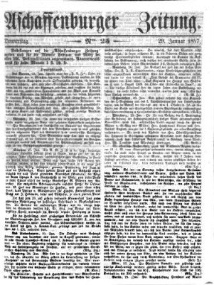 Aschaffenburger Zeitung Donnerstag 29. Januar 1857
