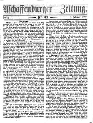 Aschaffenburger Zeitung Freitag 6. Februar 1857