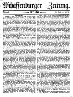 Aschaffenburger Zeitung Mittwoch 11. Februar 1857