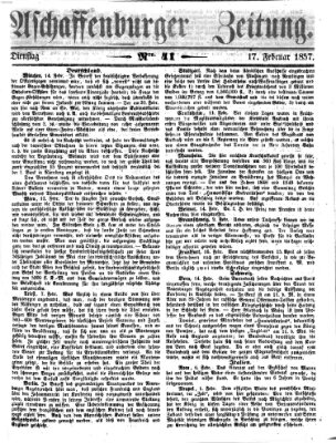 Aschaffenburger Zeitung Dienstag 17. Februar 1857