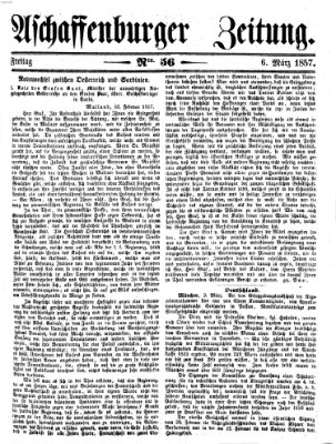 Aschaffenburger Zeitung Freitag 6. März 1857