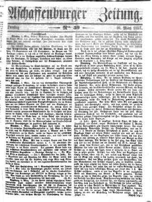 Aschaffenburger Zeitung Dienstag 10. März 1857