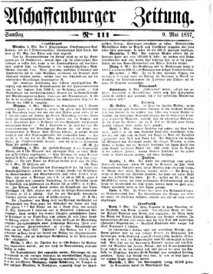 Aschaffenburger Zeitung Samstag 9. Mai 1857