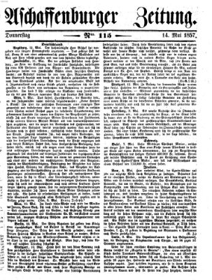 Aschaffenburger Zeitung Donnerstag 14. Mai 1857