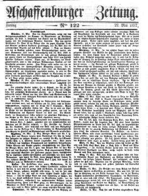 Aschaffenburger Zeitung Freitag 22. Mai 1857