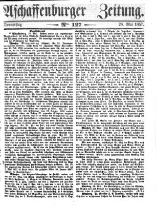 Aschaffenburger Zeitung Donnerstag 28. Mai 1857