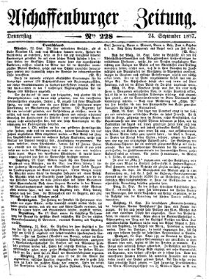 Aschaffenburger Zeitung Donnerstag 24. September 1857