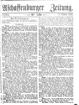 Aschaffenburger Zeitung Dienstag 6. Oktober 1857