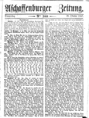 Aschaffenburger Zeitung Donnerstag 29. Oktober 1857