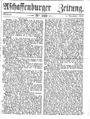 Aschaffenburger Zeitung Mittwoch 4. November 1857