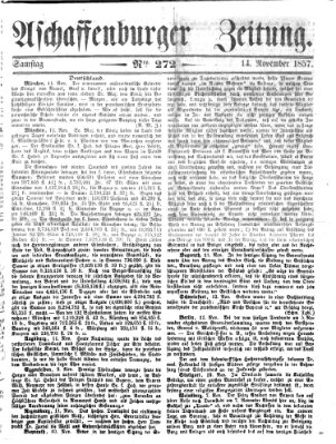 Aschaffenburger Zeitung Samstag 14. November 1857