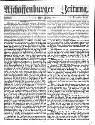 Aschaffenburger Zeitung Montag 21. Dezember 1857