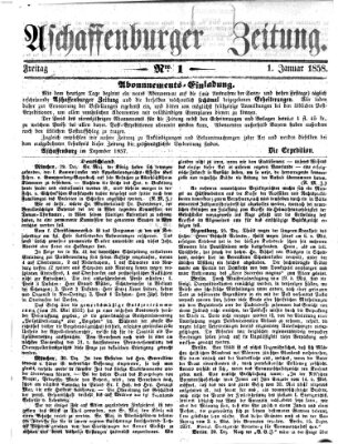 Aschaffenburger Zeitung Freitag 1. Januar 1858