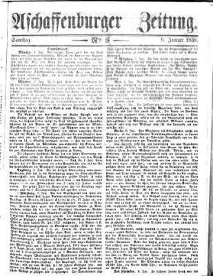 Aschaffenburger Zeitung Samstag 9. Januar 1858