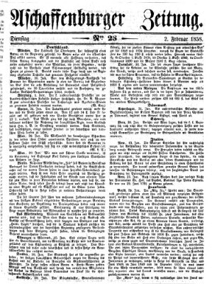 Aschaffenburger Zeitung Dienstag 2. Februar 1858