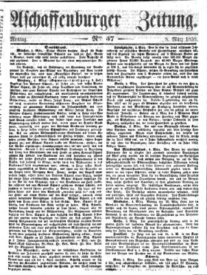 Aschaffenburger Zeitung Montag 8. März 1858