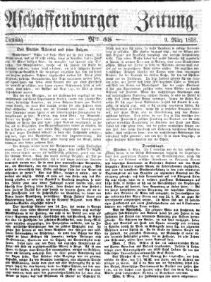 Aschaffenburger Zeitung Dienstag 9. März 1858