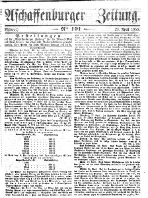 Aschaffenburger Zeitung Mittwoch 28. April 1858