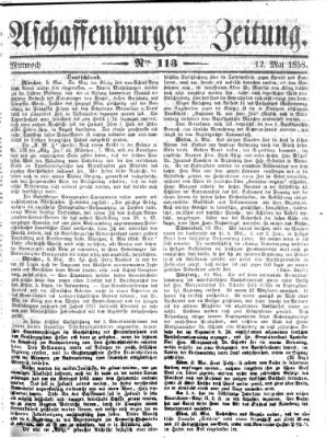 Aschaffenburger Zeitung Mittwoch 12. Mai 1858