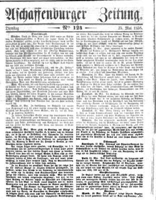 Aschaffenburger Zeitung Dienstag 25. Mai 1858