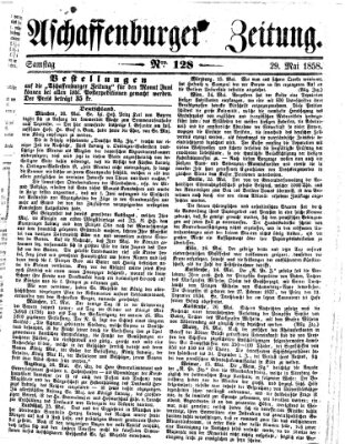Aschaffenburger Zeitung Samstag 29. Mai 1858