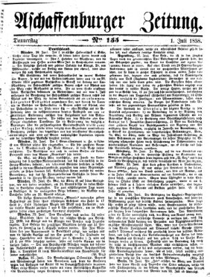 Aschaffenburger Zeitung Donnerstag 1. Juli 1858