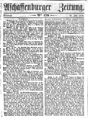Aschaffenburger Zeitung Mittwoch 28. Juli 1858