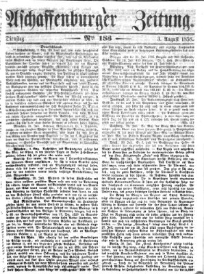 Aschaffenburger Zeitung Dienstag 3. August 1858