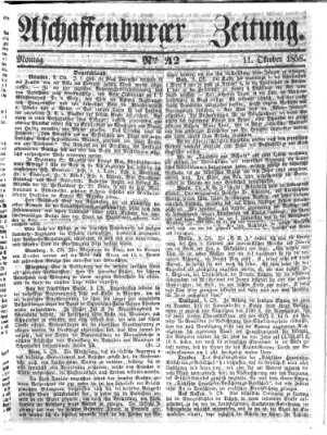 Aschaffenburger Zeitung Montag 11. Oktober 1858