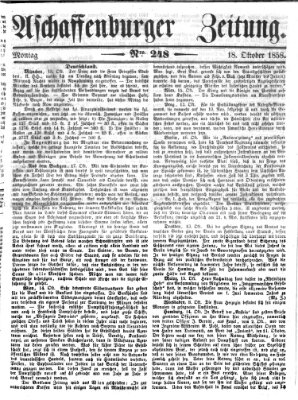 Aschaffenburger Zeitung Montag 18. Oktober 1858