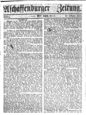 Aschaffenburger Zeitung Freitag 22. Oktober 1858