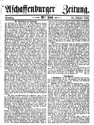 Aschaffenburger Zeitung Samstag 23. Oktober 1858