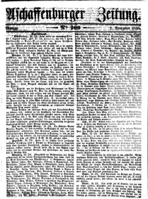 Aschaffenburger Zeitung Montag 1. November 1858