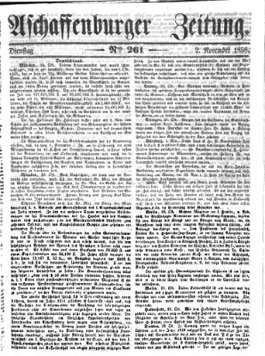 Aschaffenburger Zeitung Dienstag 2. November 1858