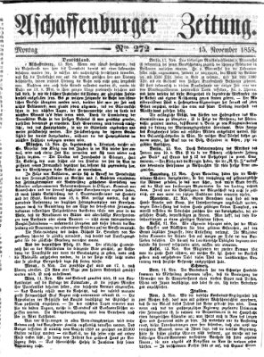 Aschaffenburger Zeitung Montag 15. November 1858