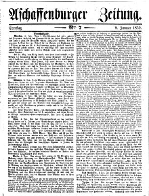 Aschaffenburger Zeitung Samstag 8. Januar 1859