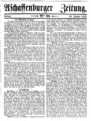 Aschaffenburger Zeitung Freitag 28. Januar 1859