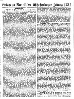 Aschaffenburger Zeitung Montag 21. Februar 1859