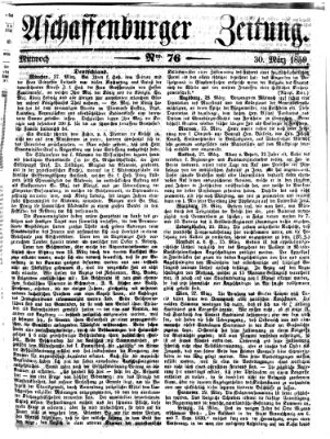 Aschaffenburger Zeitung Mittwoch 30. März 1859
