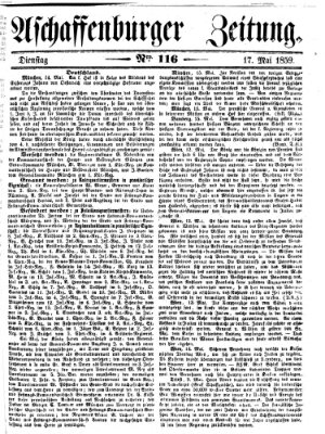 Aschaffenburger Zeitung Dienstag 17. Mai 1859