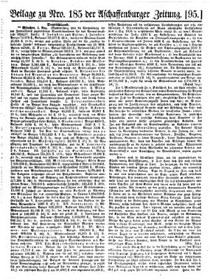 Aschaffenburger Zeitung Samstag 6. August 1859