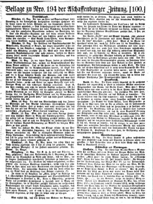Aschaffenburger Zeitung Mittwoch 17. August 1859