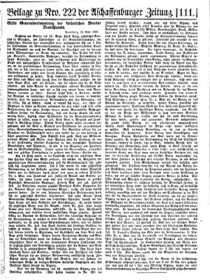 Aschaffenburger Zeitung Montag 19. September 1859