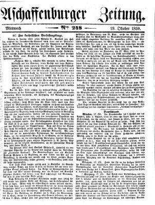 Aschaffenburger Zeitung Mittwoch 19. Oktober 1859