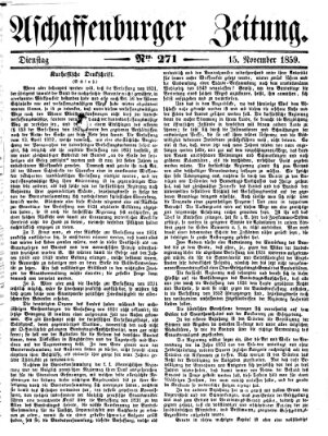 Aschaffenburger Zeitung Dienstag 15. November 1859