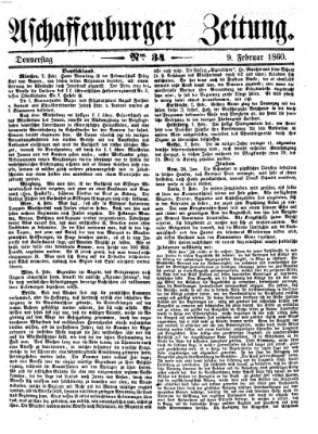 Aschaffenburger Zeitung Donnerstag 9. Februar 1860