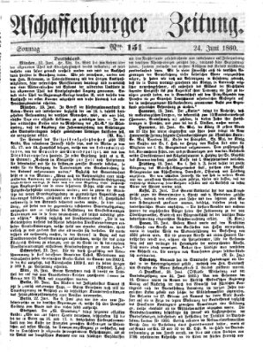 Aschaffenburger Zeitung Sonntag 24. Juni 1860