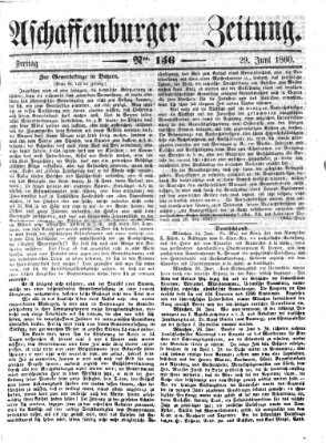 Aschaffenburger Zeitung Freitag 29. Juni 1860