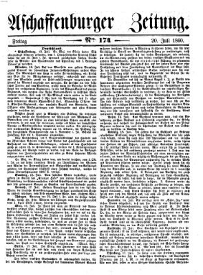 Aschaffenburger Zeitung Freitag 20. Juli 1860