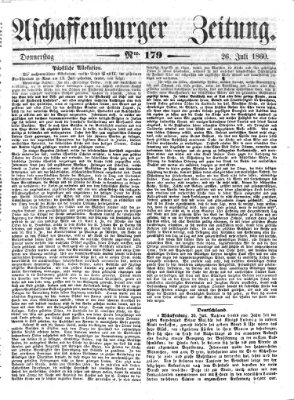 Aschaffenburger Zeitung Donnerstag 26. Juli 1860